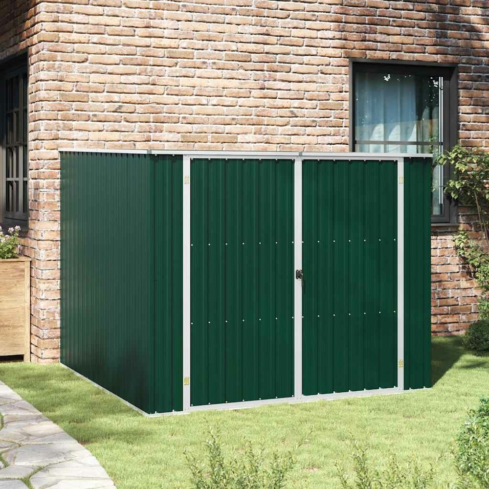 Abri de jardin vert 195x198x159 cm métal galvanisé