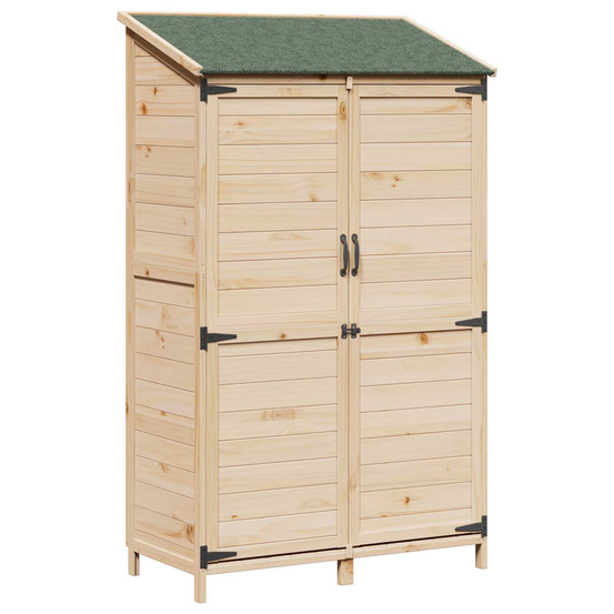 Abri de jardin naturel 106,5 x 56 x 176 cm bois de sapin massif