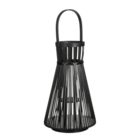 Mica decorations - lanterne en polyester recyclé noir h45