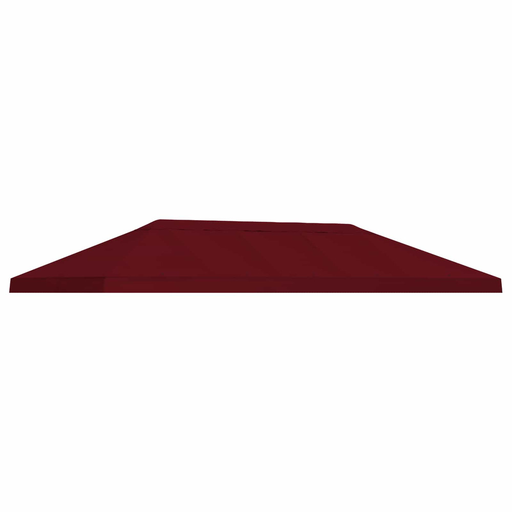 Housse de canopée de gazebo 6 x 3 m bordeaux polyester 190