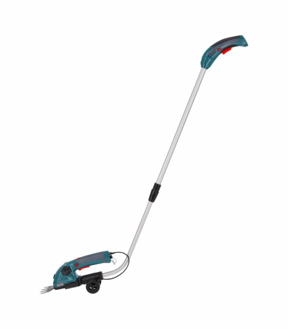 Taille-haie et cisaille à gazon 2 en 1 sans fil avec manche télescopique könner & söhnen ks sht-8v + extension pole