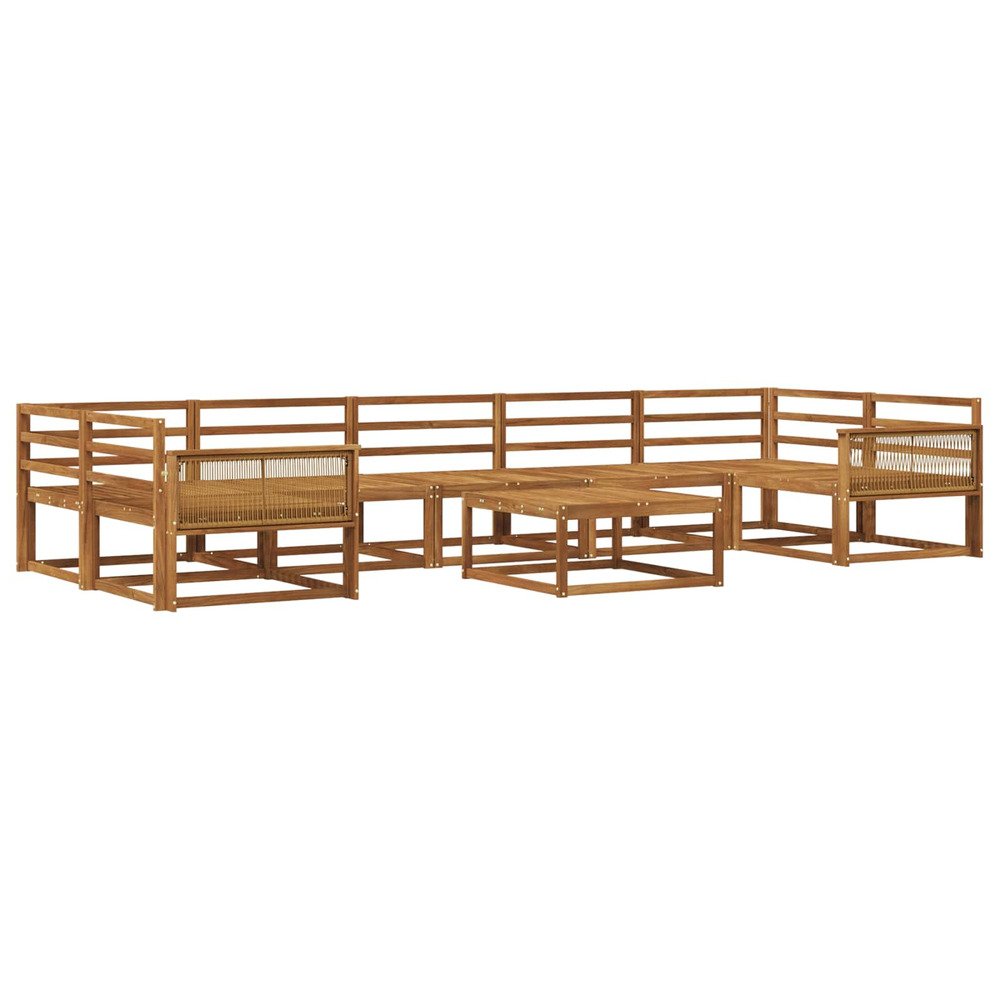 Ensemble de canapés d'extérieur 8 pcs naturel