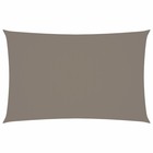 Voile toile d'ombrage parasol tissu oxford rectangulaire 2 x 5 m taupe