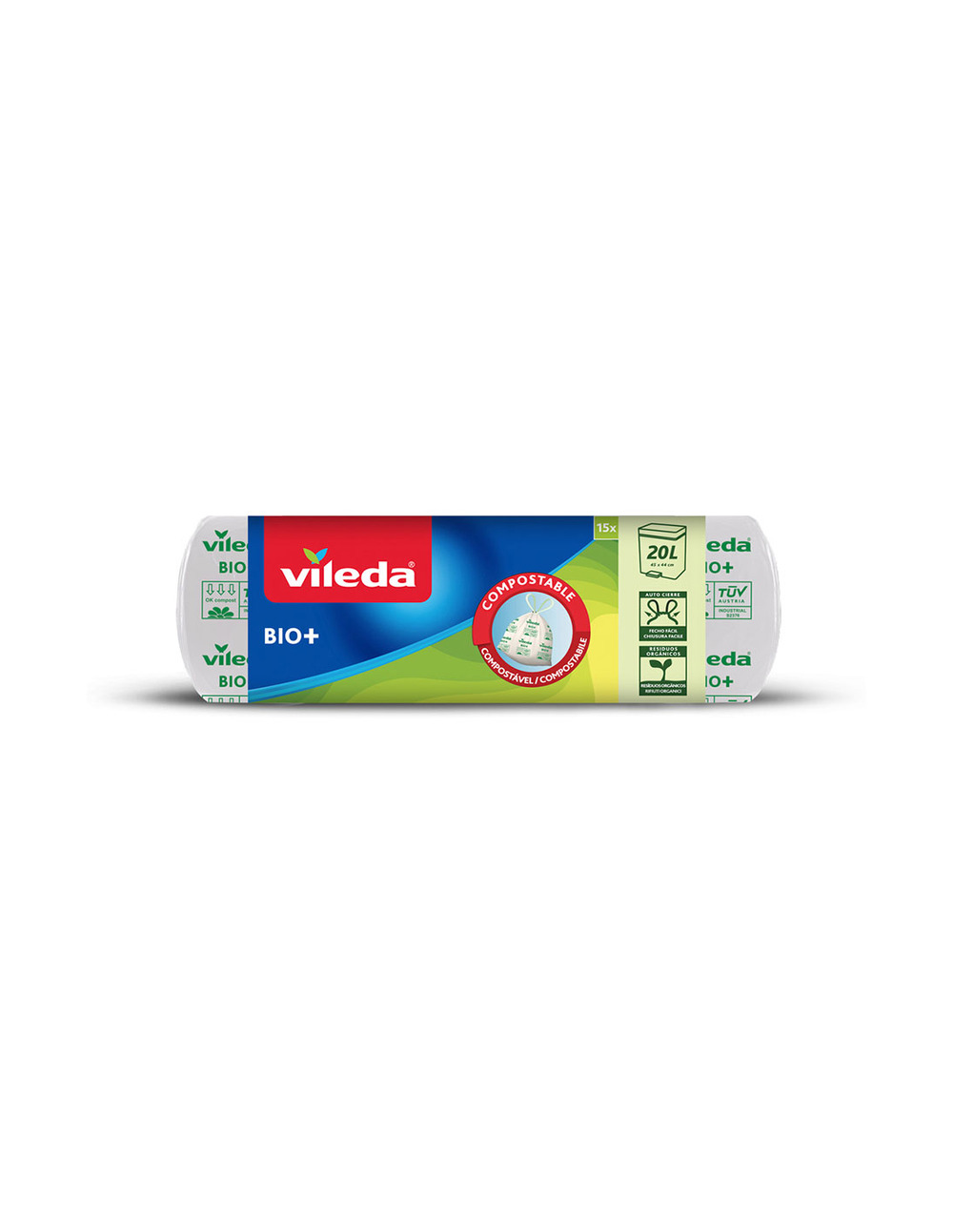 Sac déchets ecobag 100% bio 20l 163223 vileda - vileda