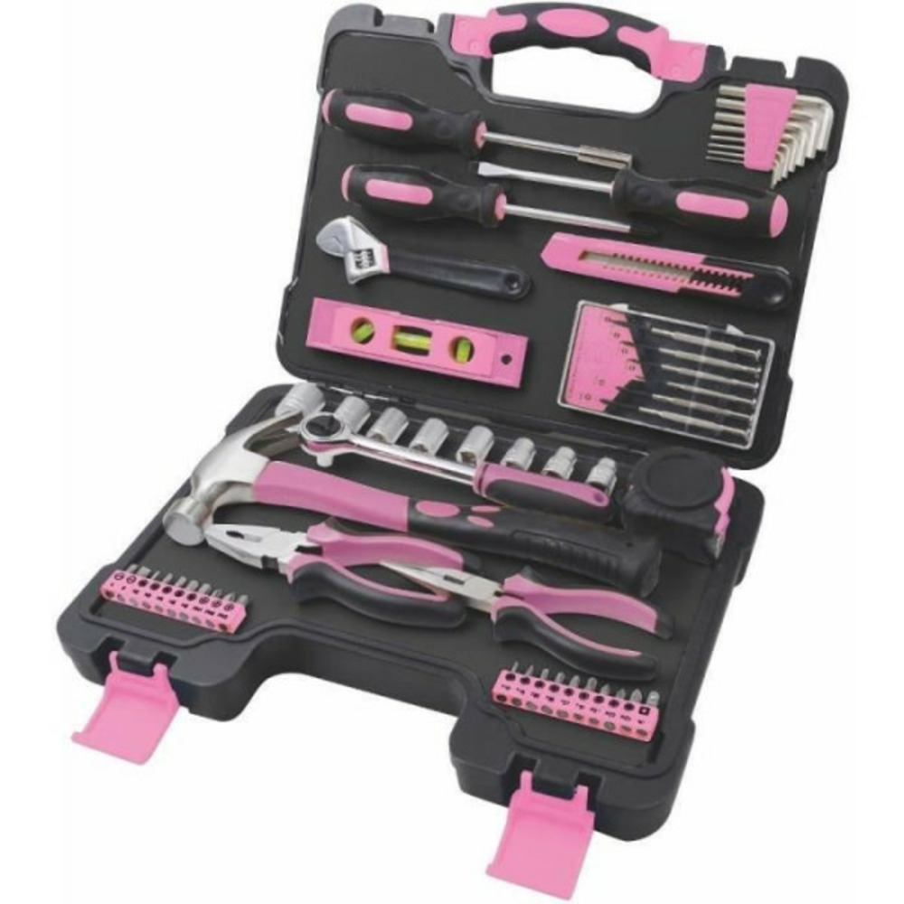 Ensemble d'outils - - fdg 5010-53r - 53 pieces - couleur rose - outils pour femmes