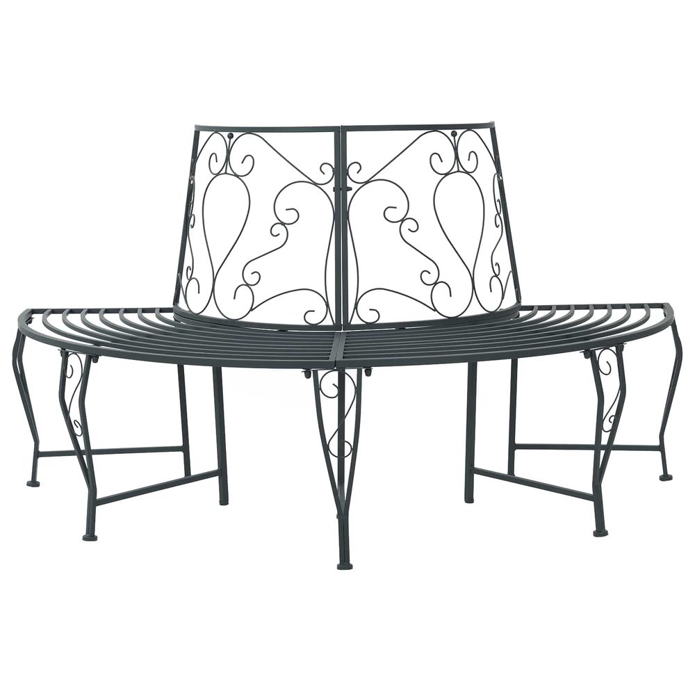 Banc d'arbre 4-nombre de places 160 x 80 x 89 cm acier