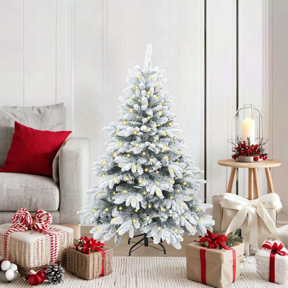 Sapin de noël artificiel 150 led pvc pour intérieur vert 120 cm