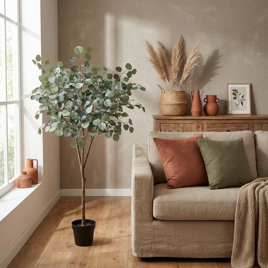 Eucalyptus plante artificielle - h150 cm - ø21 cm