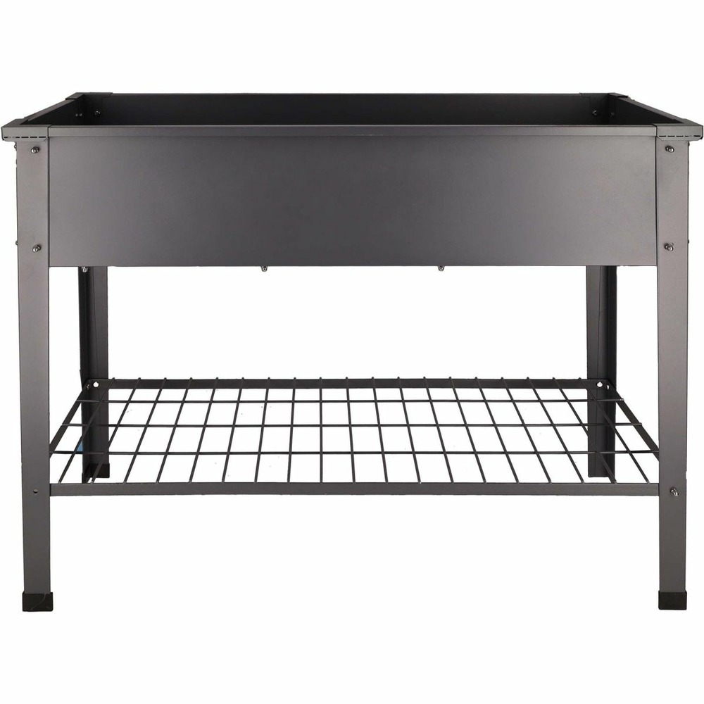 Carré potager en métal anthracite 100.5 x 40.5 x 80.5 cm