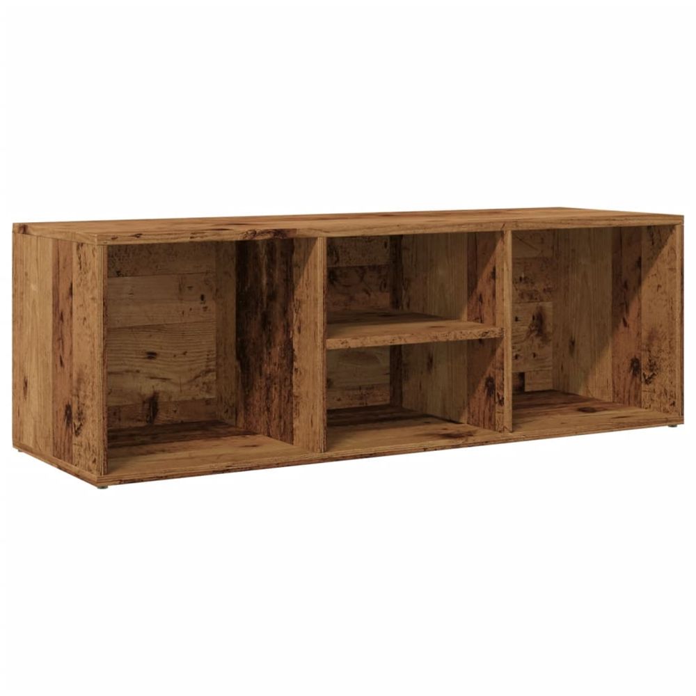 Banc de rangement à chaussures vieux bois 102x35x35 cm