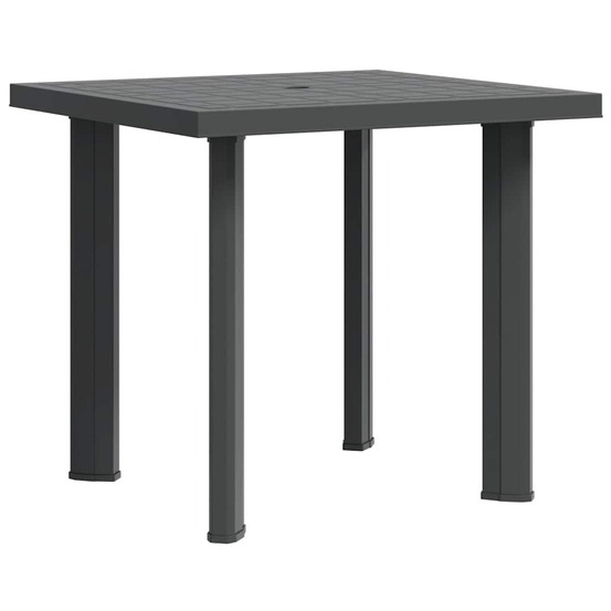Table de jardin anthracite 80x75x72 cm plastique