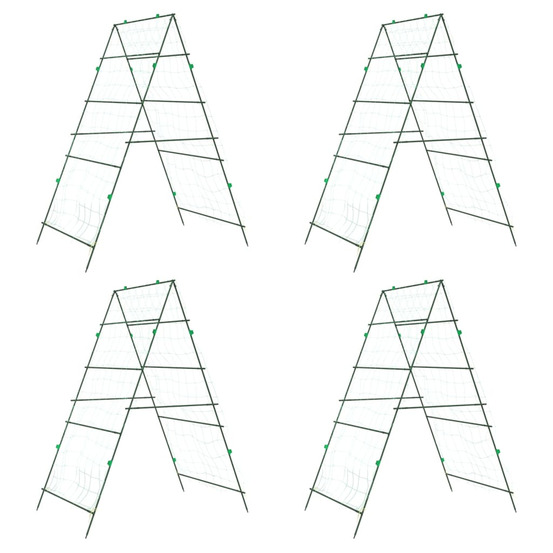 Treillis de jardin pour plantes grimpantes 4 pcs forme a acier