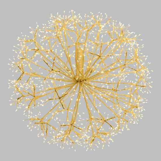 Branche sphère riche rich champagne ø60cm 1200 microled flashled avec rameaux lotti