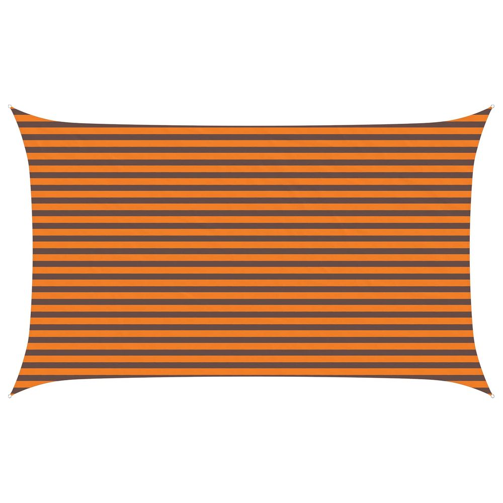 Voile d'ombre orange et marron 3 x 5 m 100 % polyester oxford