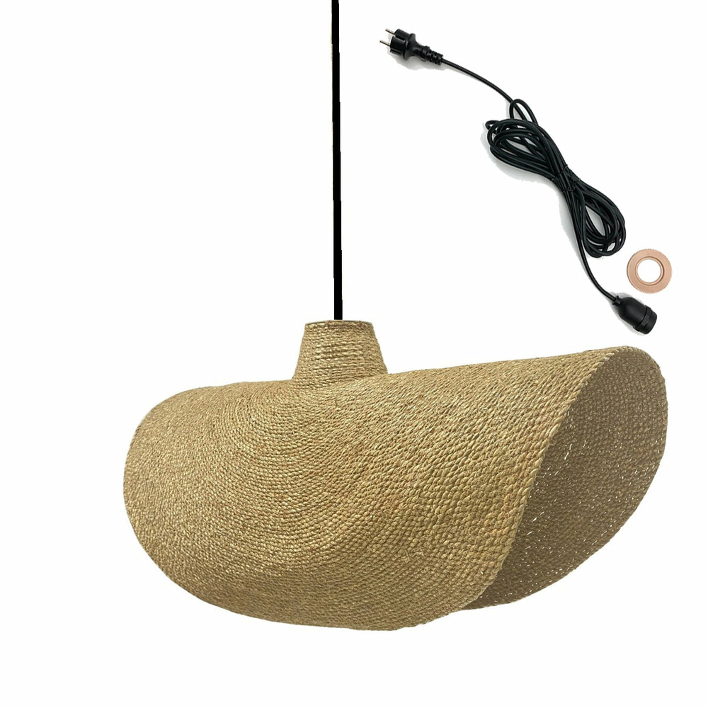 Suspension d'extérieur avec cable kleia beige jute h30cm