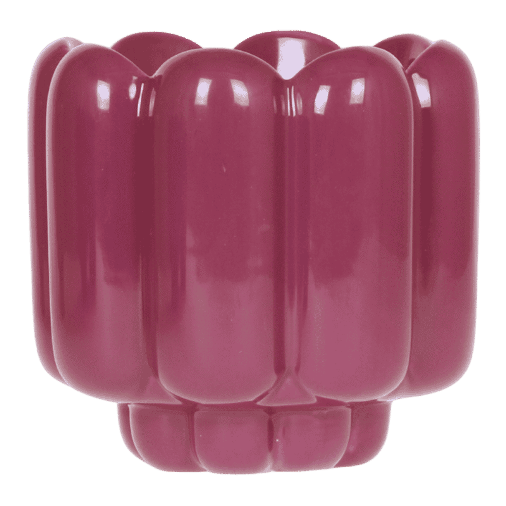 Cache-pot retro violet profond - ø12 cm x h15 cm