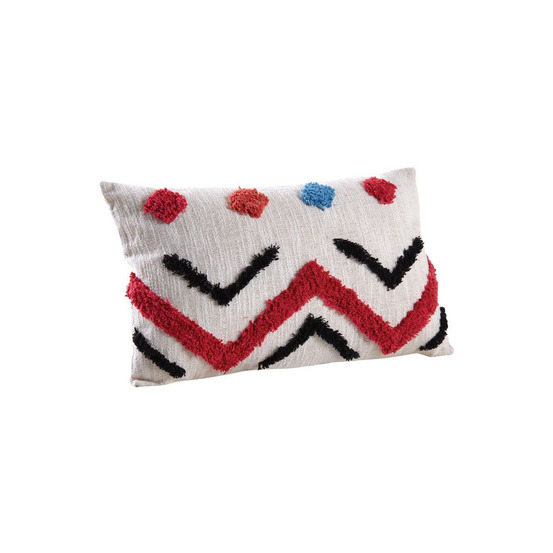 Coussin rectangulaire en coton tufté