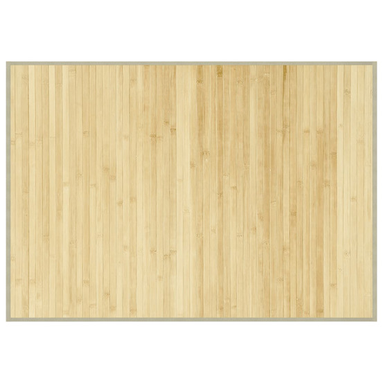 Tapis rectangulaire naturel clair 70x100 cm bambou