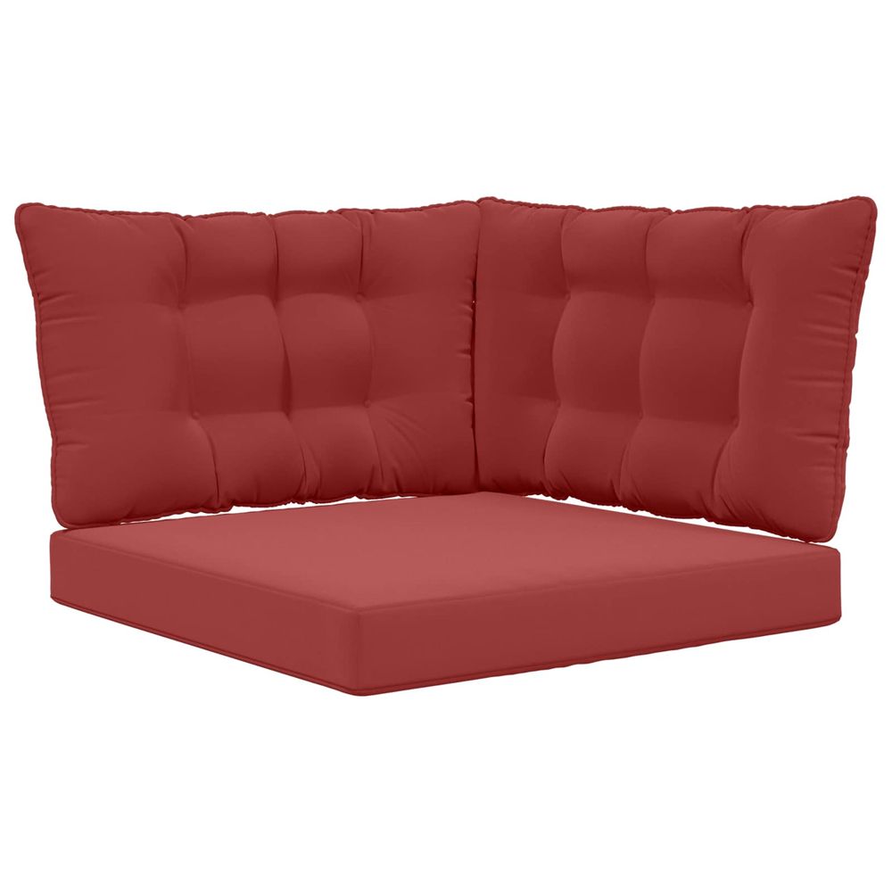 Coussin de canapé d'extérieur polyester bordeaux 68,5 x 68,5 cm
