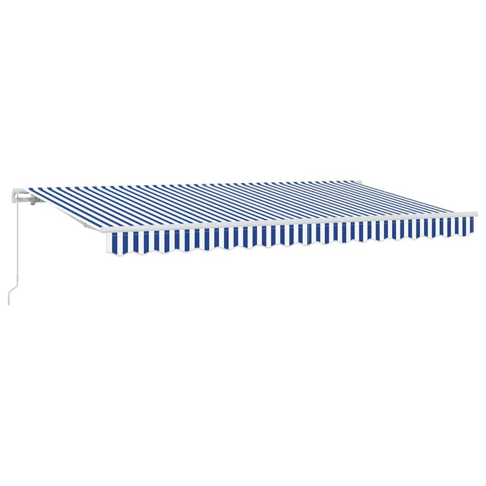 Auvent rétractable bleu 400 x 200 cm tissu