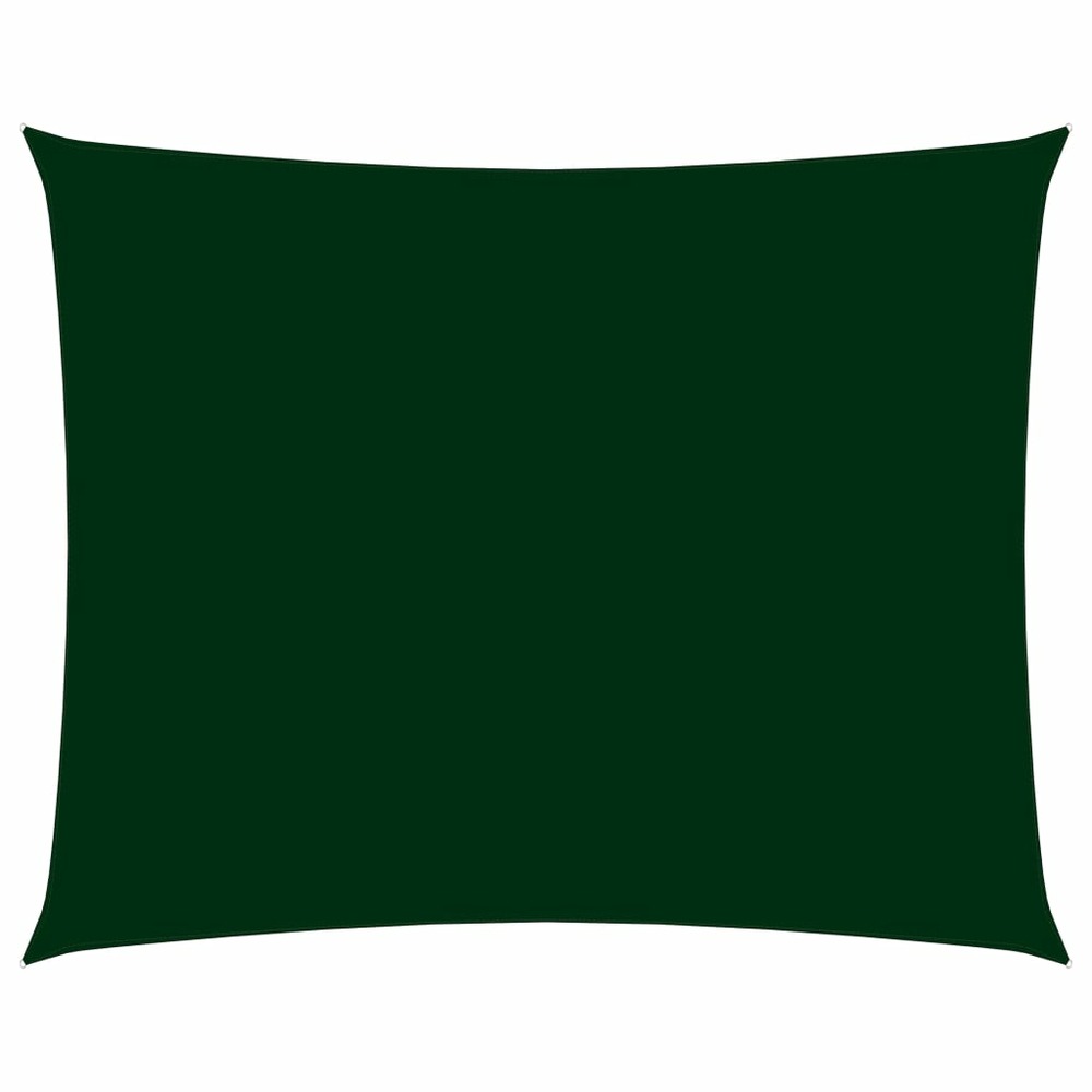 Voile de parasol tissu oxford rectangulaire 3,5 x 4,5m vert foncé