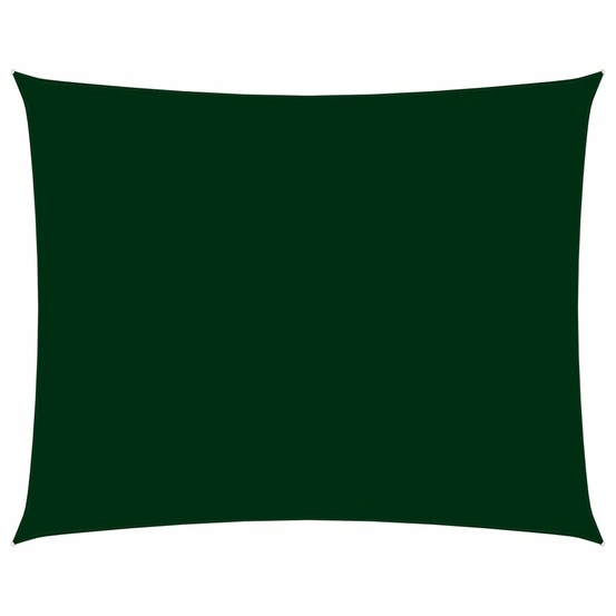 Voile de parasol tissu oxford rectangulaire 3,5 x 4,5m vert foncé
