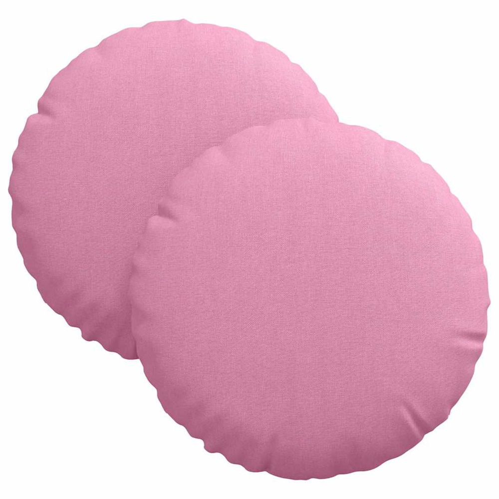 Coussins de siège 2 pcs rose ø30 x 13 cm tissu