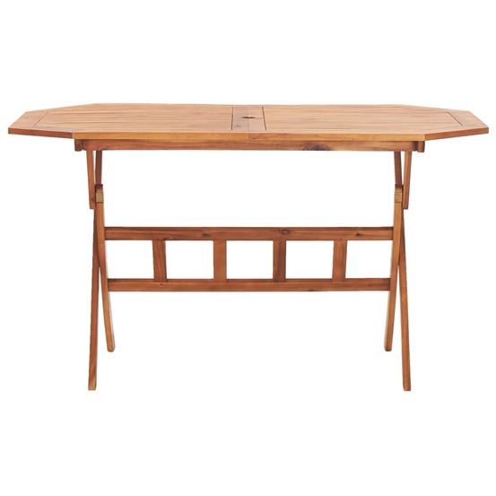 Table pliable de jardin 135 x 85 x 75 cm bois d'acacia massif