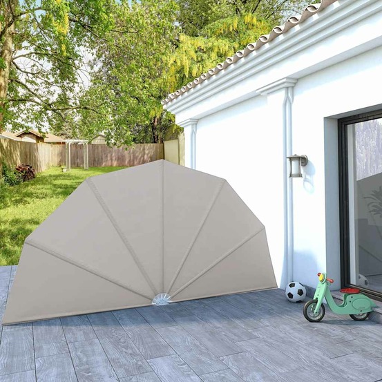 Auvent latéral pliable de terrasse crème 200 cm