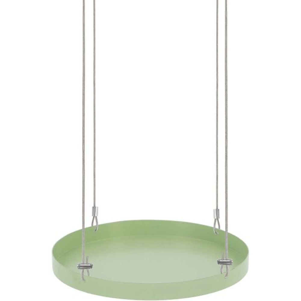 Support à plantes rond à suspendre vert diamètre de 24 cm