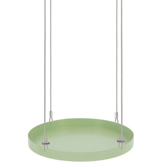 Support à plantes rond à suspendre vert diamètre de 24 cm