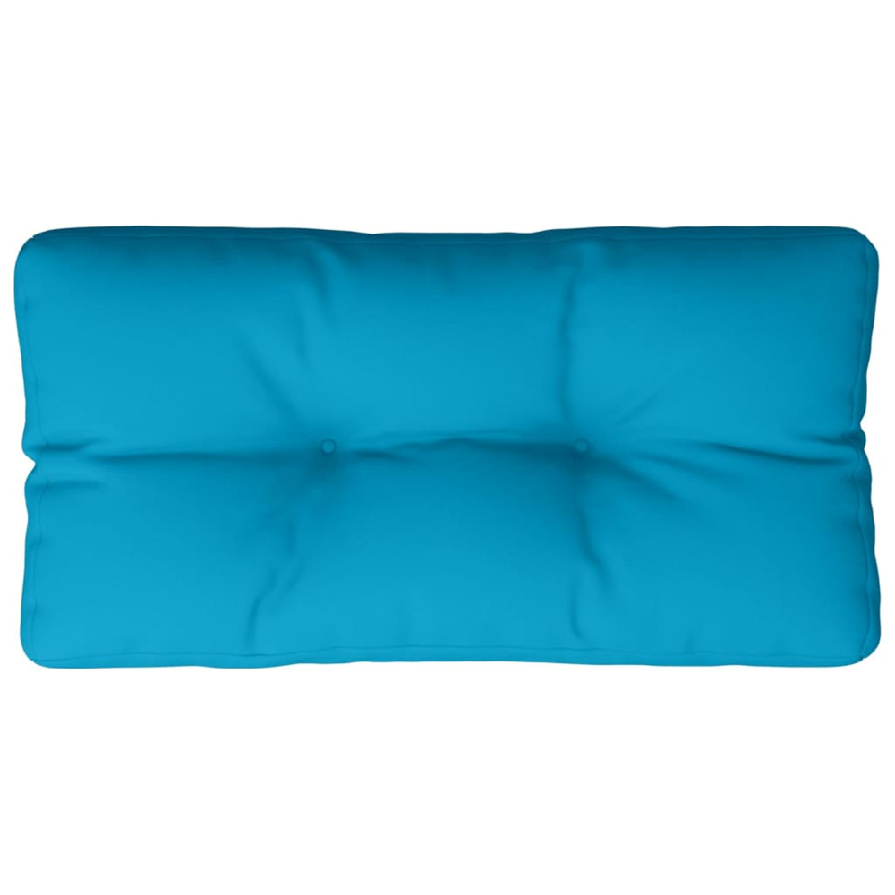 Coussin de palette bleu clair 80x40x12 cm tissu