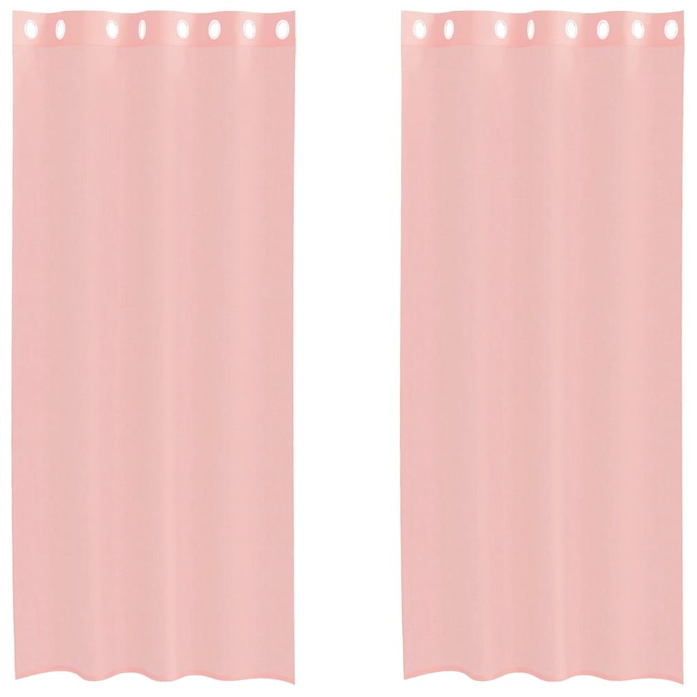 Rideaux en voile avec œillets 2 pcs rose 140x245 cm