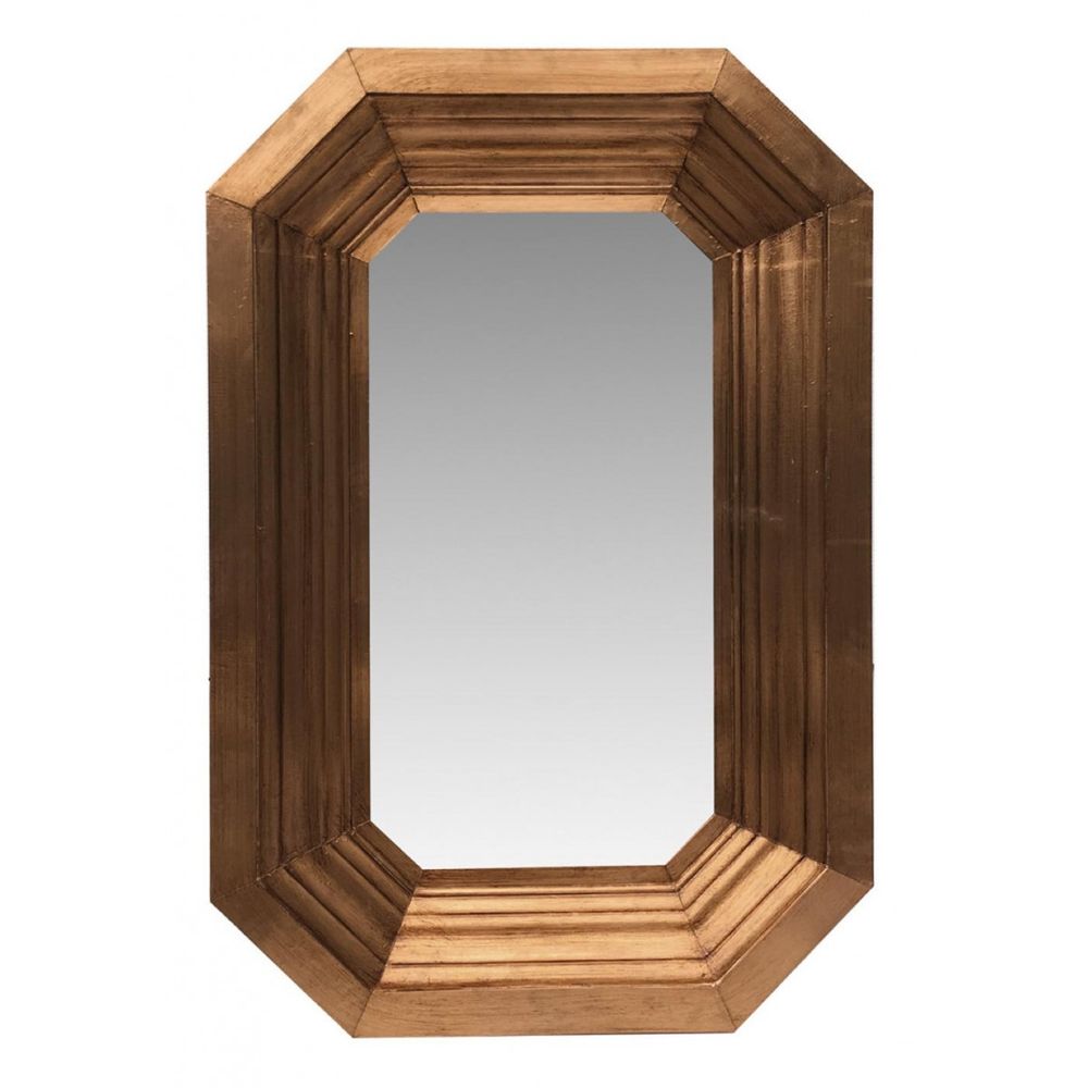 Grand miroir laiton cuivre laiton cuivre - décoration d'autrefois
