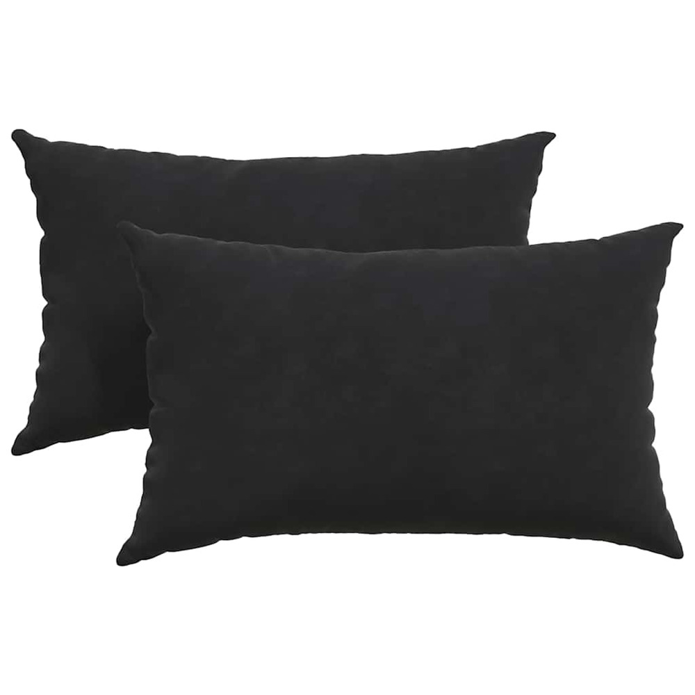 Coussins de canapé 2 pcs noir 50 x 30 cm