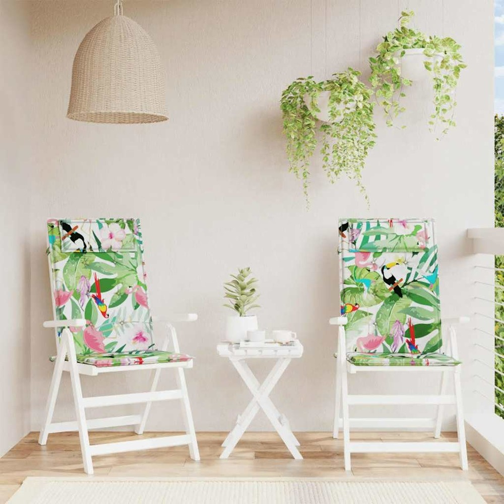 Coussins de chaise à dossier haut lot de 2 multicolore