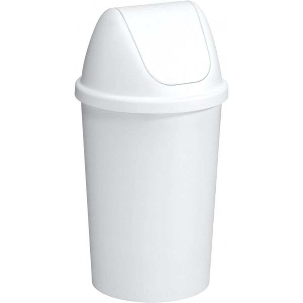 Poubelle avec couvercle swing 45 litres blanc