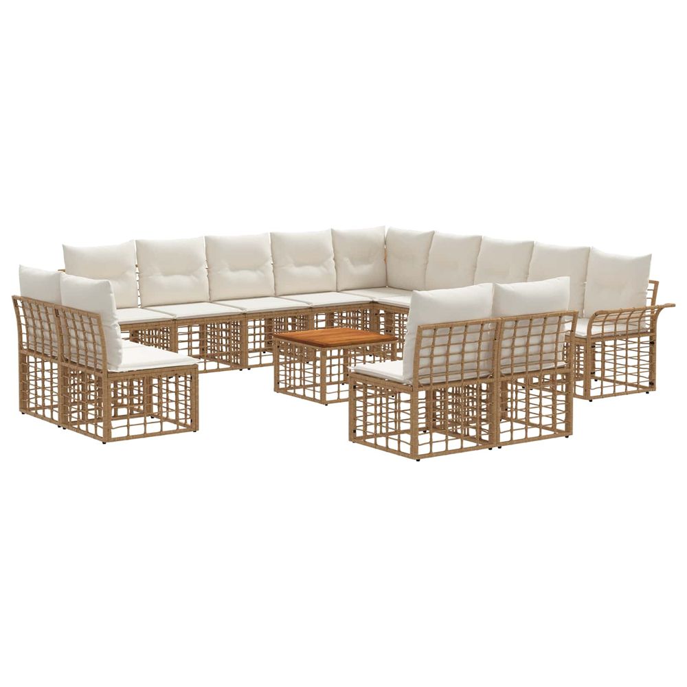 Ensemble de canapés d'extérieur 14 pc 13 place