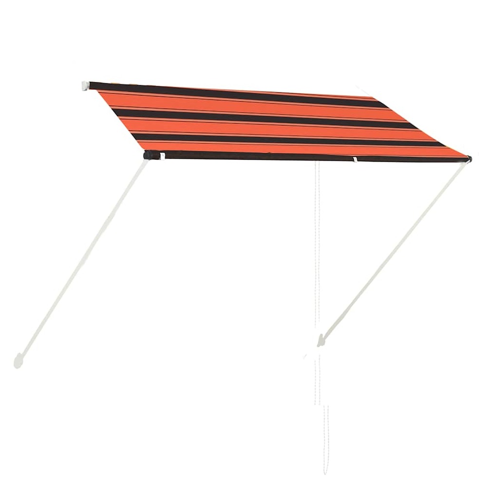 Auvent rétractable 250x150 cm orange et marron