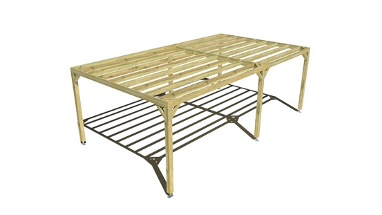 Pergola bois • 7m x 4m • indépendante • sens largeur • livraison comprise