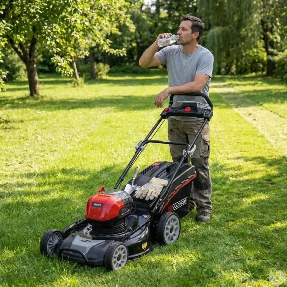 Tondeuse tractée à gazon voltkore® 45 cm - 40v - sans batterie ni chargeur