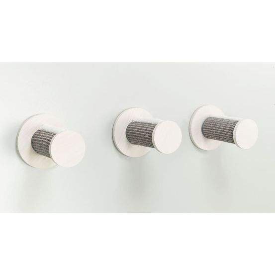 Ensemble de poteaux muraux pour chat 3 pcs blanc et gris