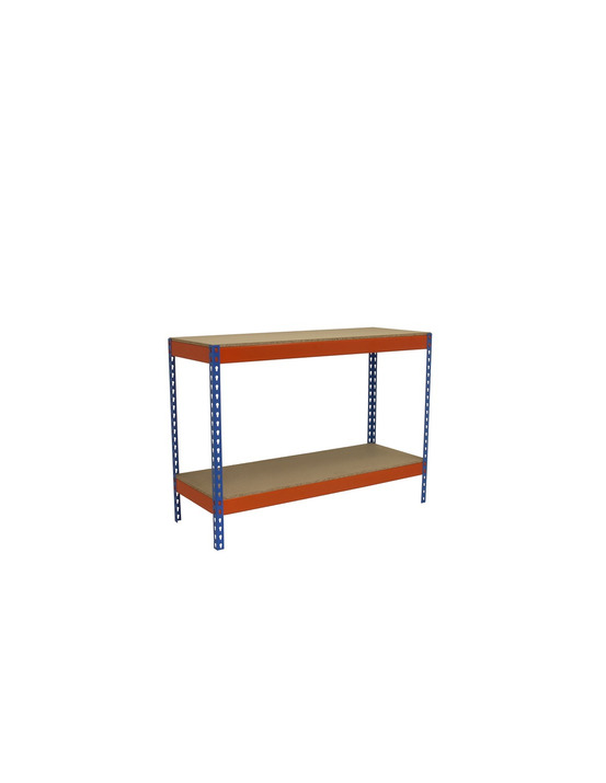 Etagère basse banc de travail simonwork basic 2 901845-2 bleu/bois - 900x1800x450 400kg - simonrack