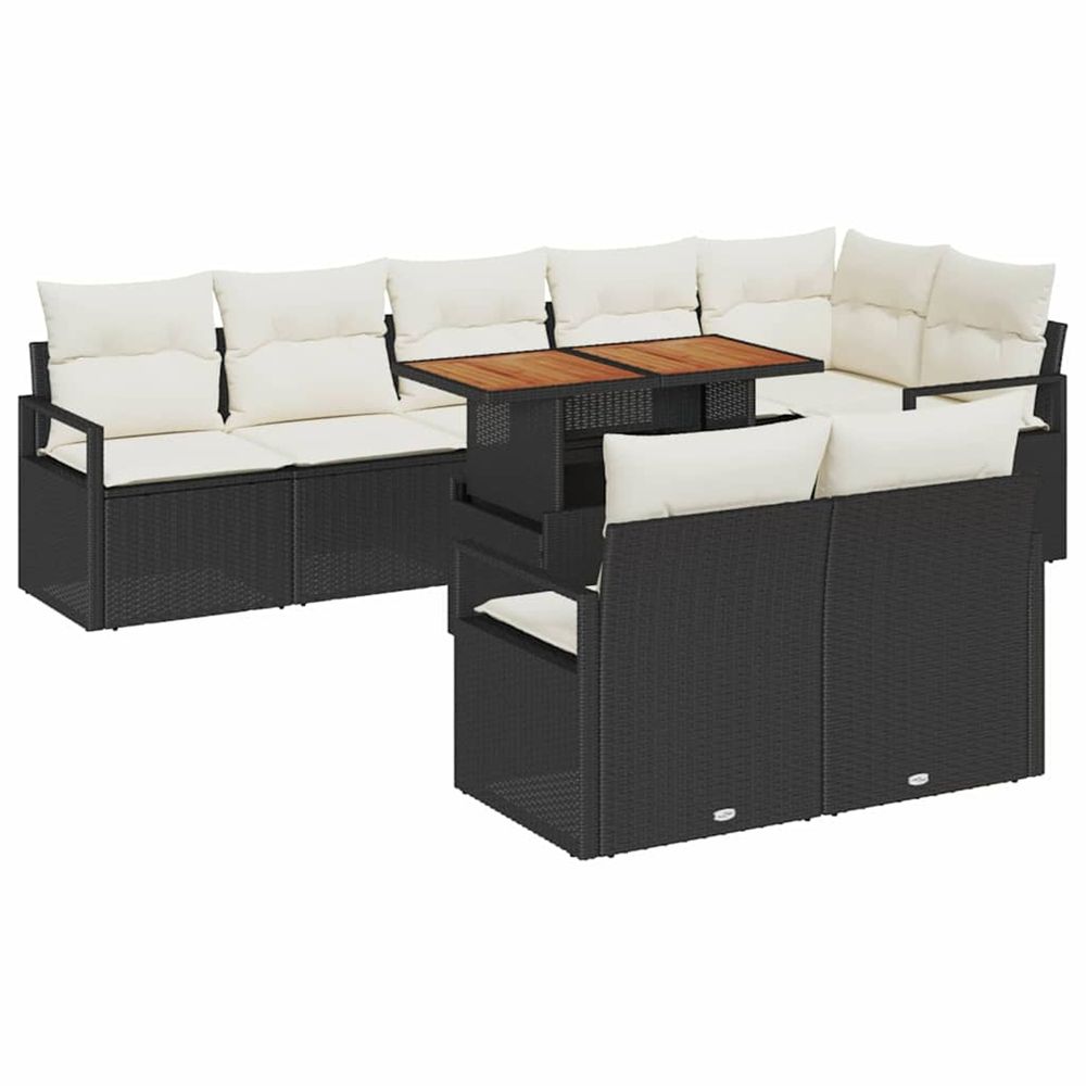 Ensemble de canapé de jardin 9 pc 8-nombre de places