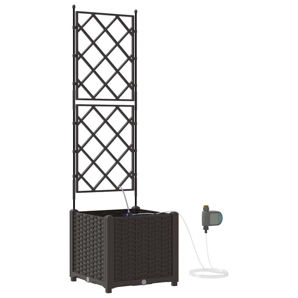 Cache-pot de jardin marron 40 x 40 x 142 cm pp