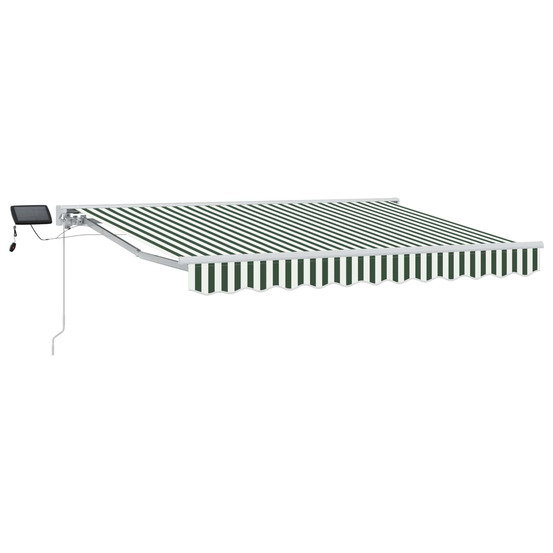Cadre de store manuel avec leds vert et blanc 3,5 x 2,5 m