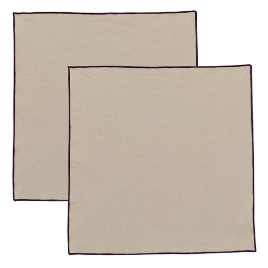 Serviette de table recyclée grace ficelle 40 x 40 cm