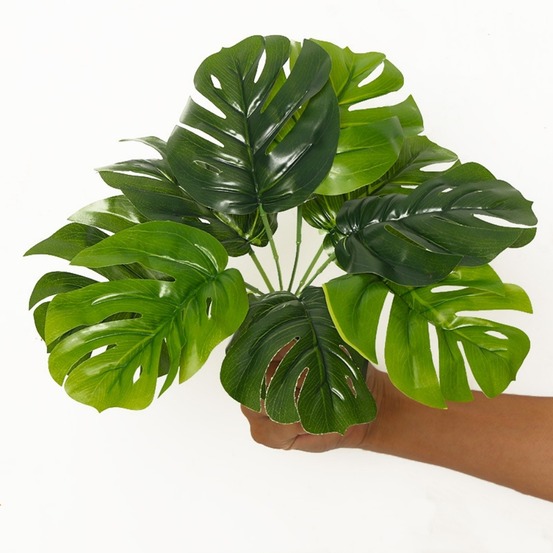 Décoration pour mur de plantes artificielles - feuille de tortue à 9 têtes - dtopbuyage