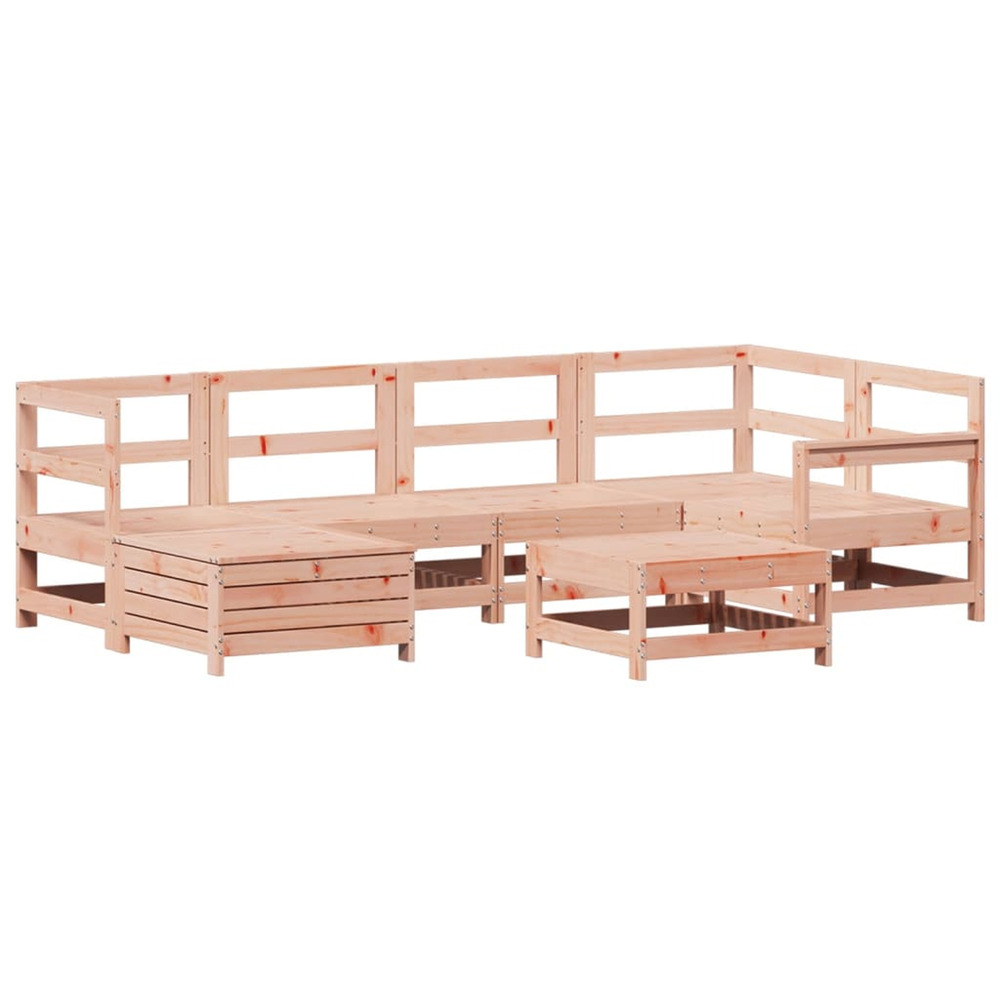 Salon de jardin 7 pcs bois massif sapin de douglas