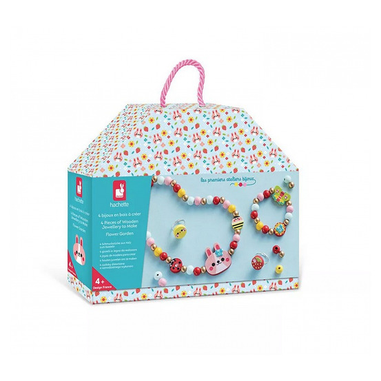 Atelier créatif : 4 bijoux en bois à créer - thème jardin fleuri